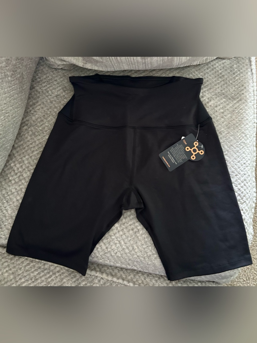 High-Rise Black Athletic Bike Shorts